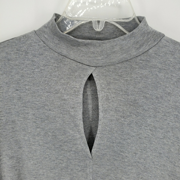 Frame 100% Silk Mock Neckline w/ Front Keyhole Long Sleeve Lightweight Sz L NWT - Picture 4 of 9